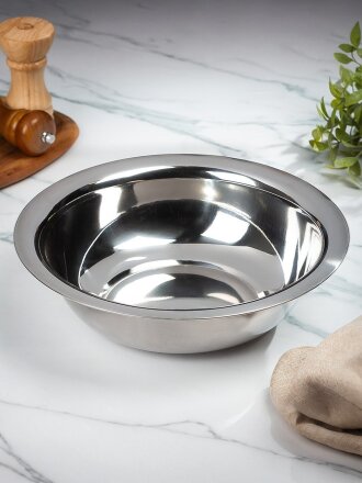 Миска походная, металл, 3 л, 30 см, глубокая, 0,5 мм, B020136