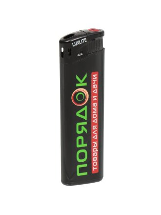 Зажигалка карманная пьезо, Luxlite, Порядок 8500L АП, с нажимным механизмом, автоматическое пламя, черная, 2591