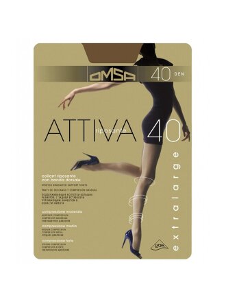 Колготки Omsa, Attiva, 40 DEN, р. 3, daino/загар, шортики, с укрепленным мыском
