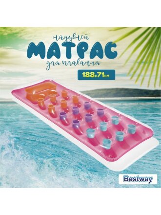 Матрас для плавания 188х71 см, Bestway, Fashion Animals, 43040, Лаундж, в ассортименте