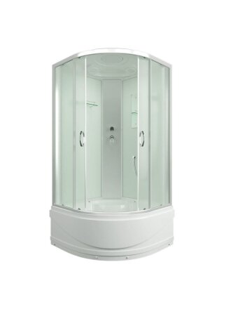 Душевая кабина высокий поддон, 90х90х215 см, матовая, Erlit, ER3509TP-C3-RUS