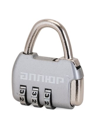 Замок навесной Аллюр, ВС1К-35/4 (HA806) CP, 10 151, блистер, кодовый, серебро