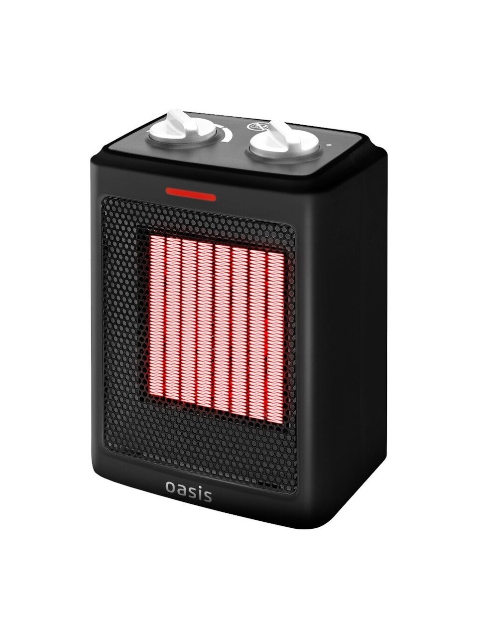 Тепловентилятор Oasis, KT-15, напольный, 1.5 кВт, 20 м2, черный
