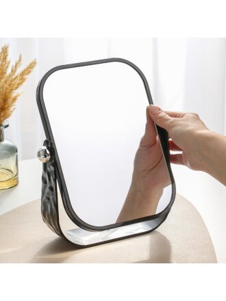 Зеркало настольное, 20х6х24.5 см, двухстороннее, прямоугольное, с увеличением, черная оправа, A070063