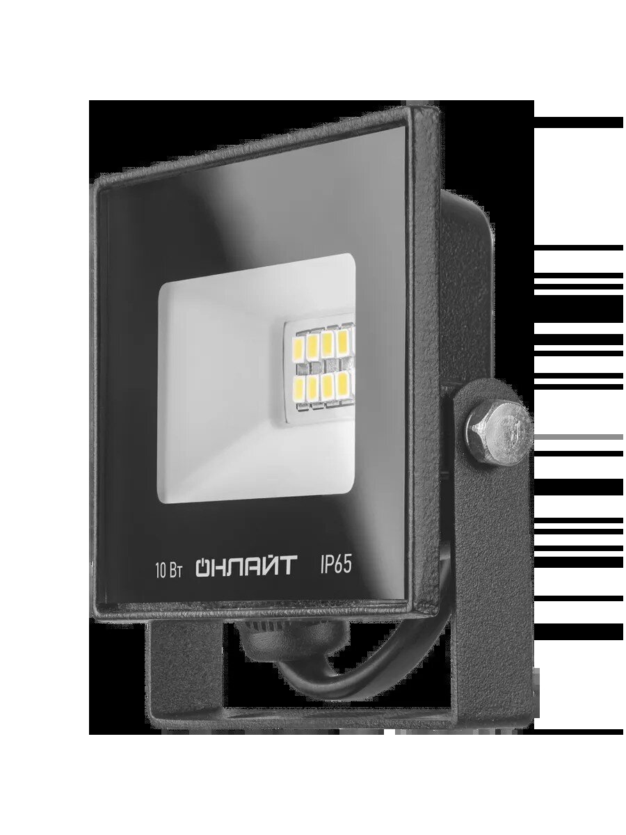 Прожектор светодиодный, Онлайт, 10 Вт, 4000 К, холодный белый свет, 71656