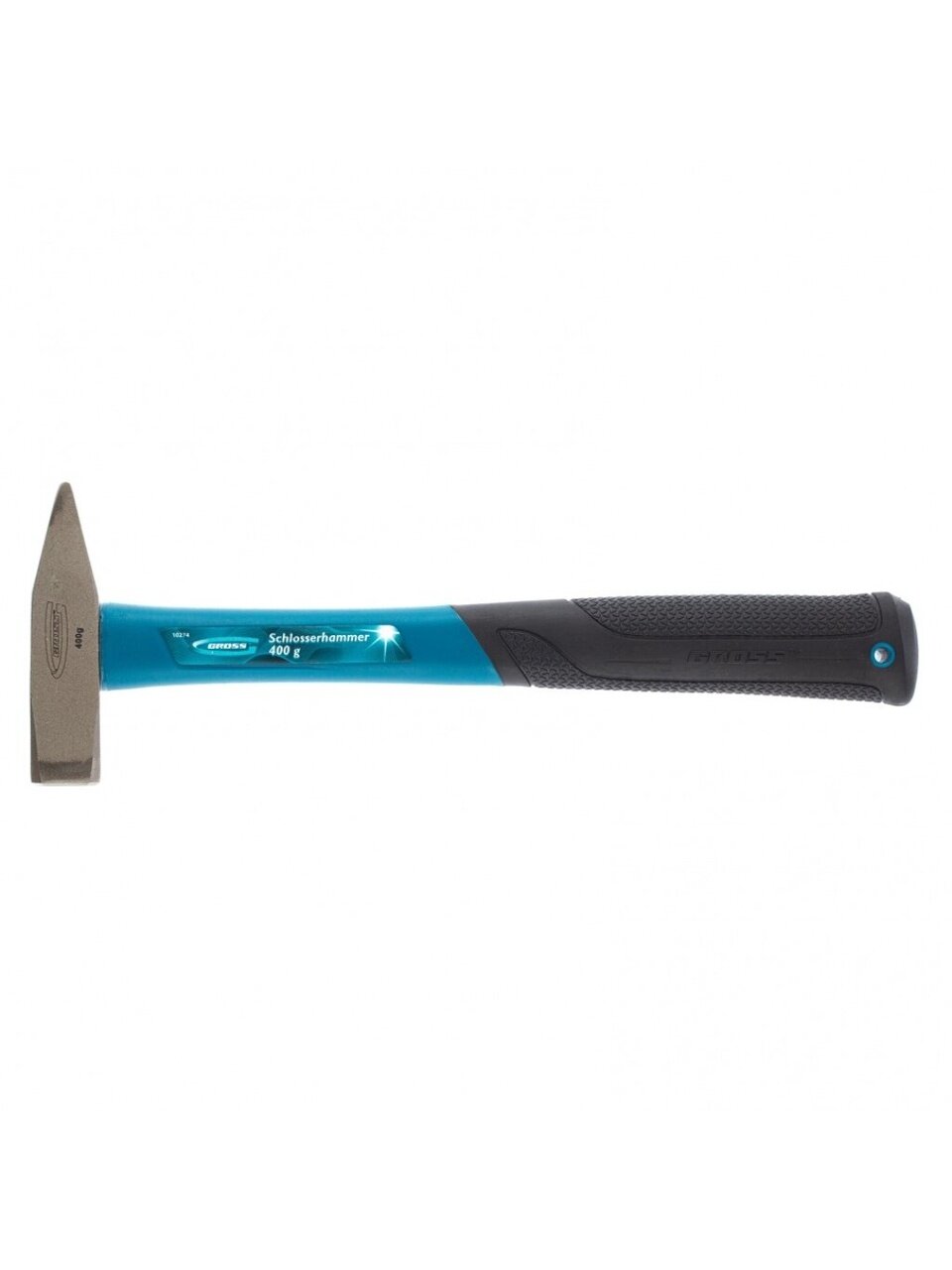 Молоток слесарный, Gross, квадратный боек, рукоятка фибергласовая, обрезиненная, 0.4 кг, 10274