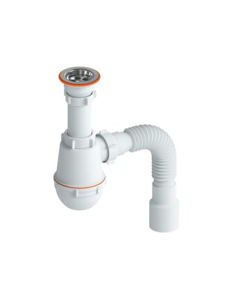 Сифон для мойки, прикручивающийся, РМС, СМ-02