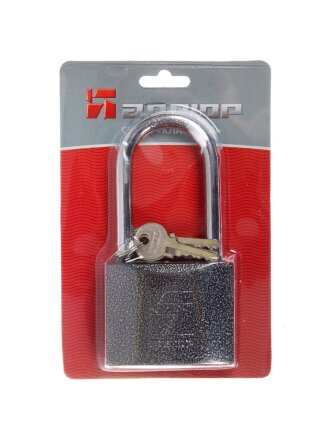 Замок навесной Аллюр, ВС1Ч-375, 1414, блистер, цилиндровый, серый, 740х170х375 мм, 5 ключей