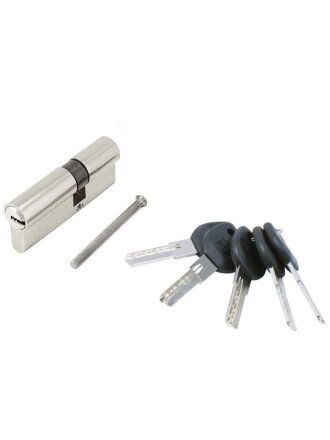 Личинка замка двери Аллюр, HD F 80-5К CP, 7 797, 80 мм, хром, 5 перфоключей