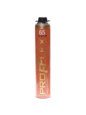 Пена монтажная Profflex, Gold, профессиональная, 65 л, 850 мл, 920 г, зимняя