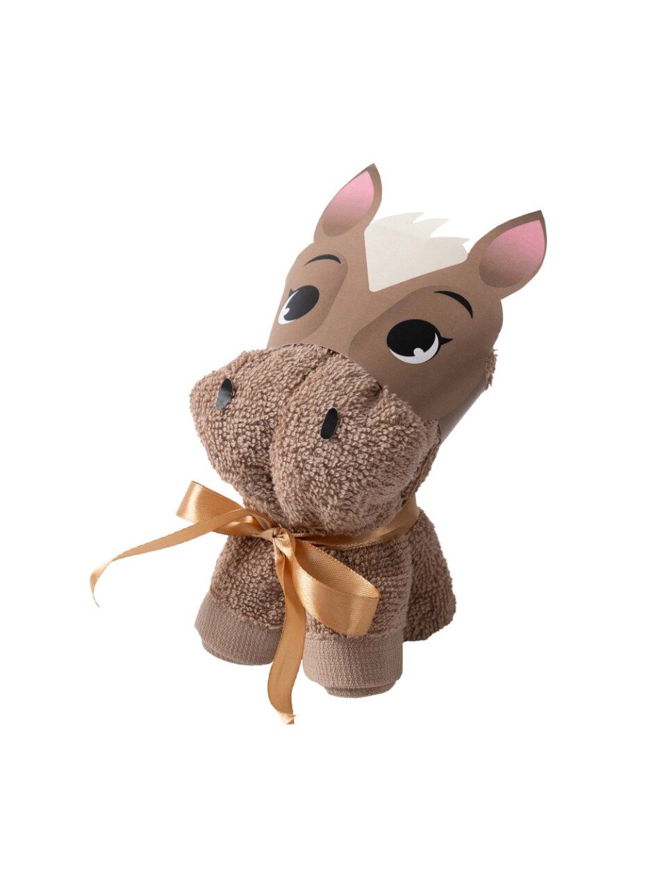 Полотенце банное 30х60 см, 100% хлопок, 320 г/м2, Лошадка, Волшебная ночь, мокко, Россия