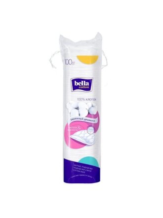 Ватные диски 100 шт, подушечки, Bella, BC-082-O100-010