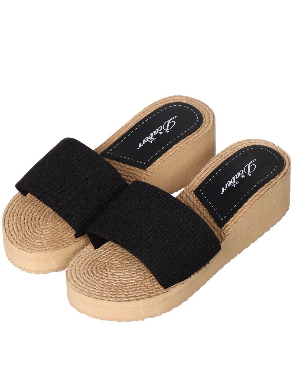 Обувь пляжная для женщин, бежевый, черная, р. 40, Каталония, T2022-518