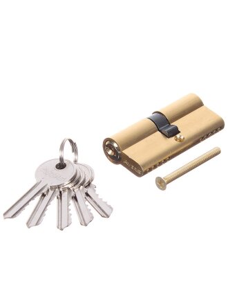 Личинка замка двери Vanger, EL-70-G, 17570, алюминий, 70 мм, золото, 35/35