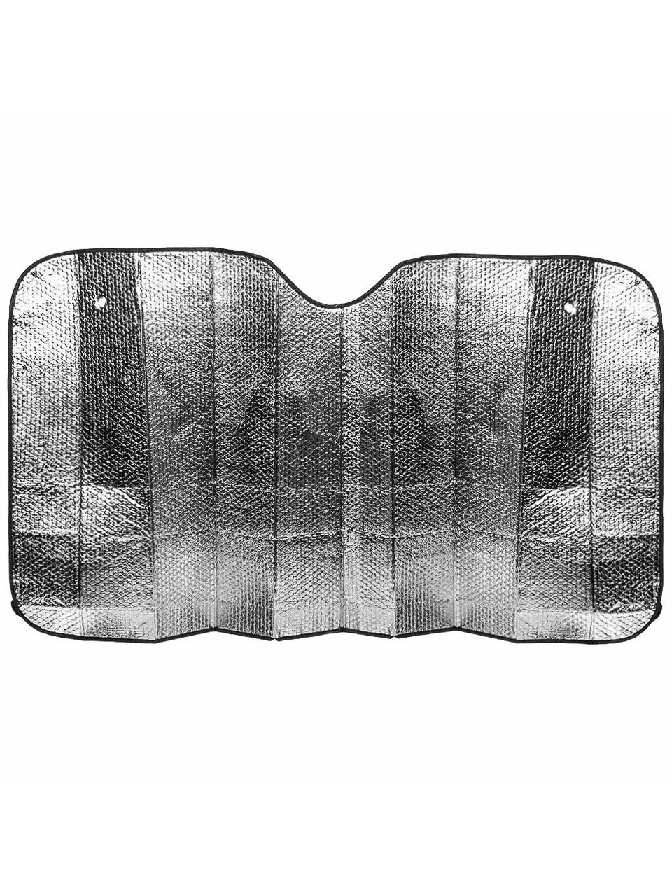 Штора на лобовое стекло, Nova Bright, с присосками, 140 х 70 см, металлизированная, серебро