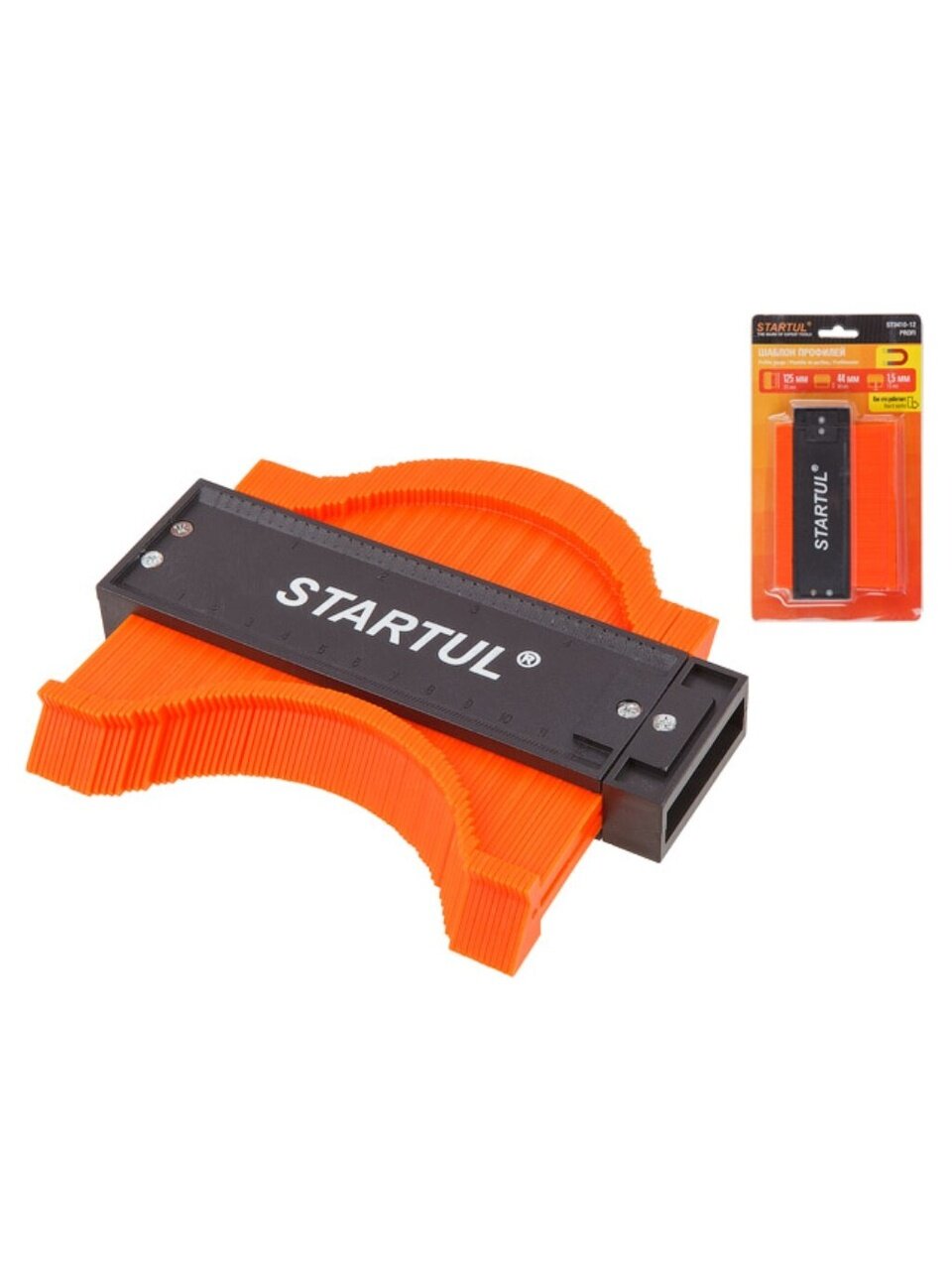 Линейка профильная, 125х44 мм, шаблон профилей, Startul, Profi, ST3410-12