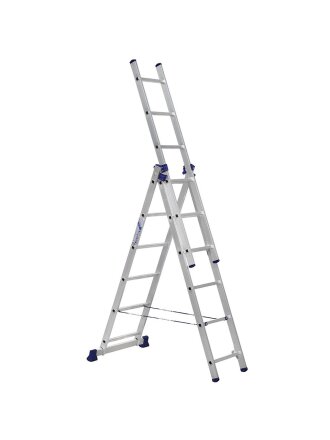 Лестница 3 секции, 6 ступеней, алюминий, 3.38 м, 150 кг, Alumet, Н3 5306