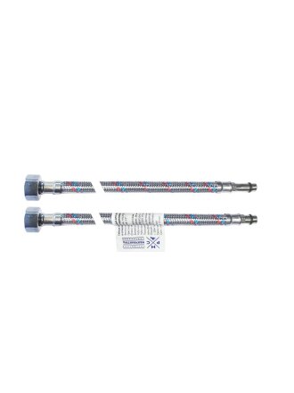 Подводка для воды М10-1/2"х0.8 м, пара, сталь, РМС