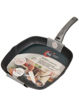 Сковорода-гриль литой алюминий, 28 см, антипригарное покрытие, TVS, Mito, индукция, AY502284010001