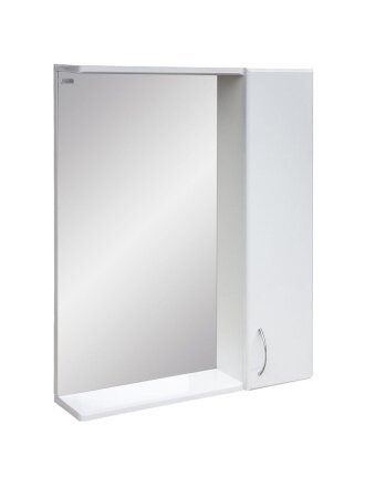 Зеркало-шкаф правое, 50х73 см, прямоугольное, белое, с полочкой, Doratiz, Эко-50, 2712.533