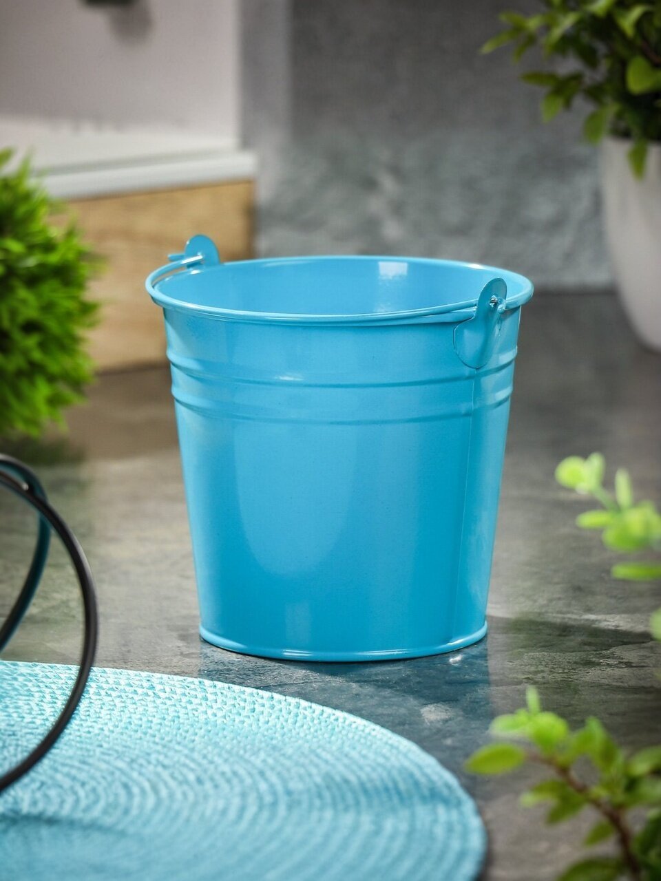 Ведро 11.5х13 см, металл, декоративное, Y4-5494, в ассортименте