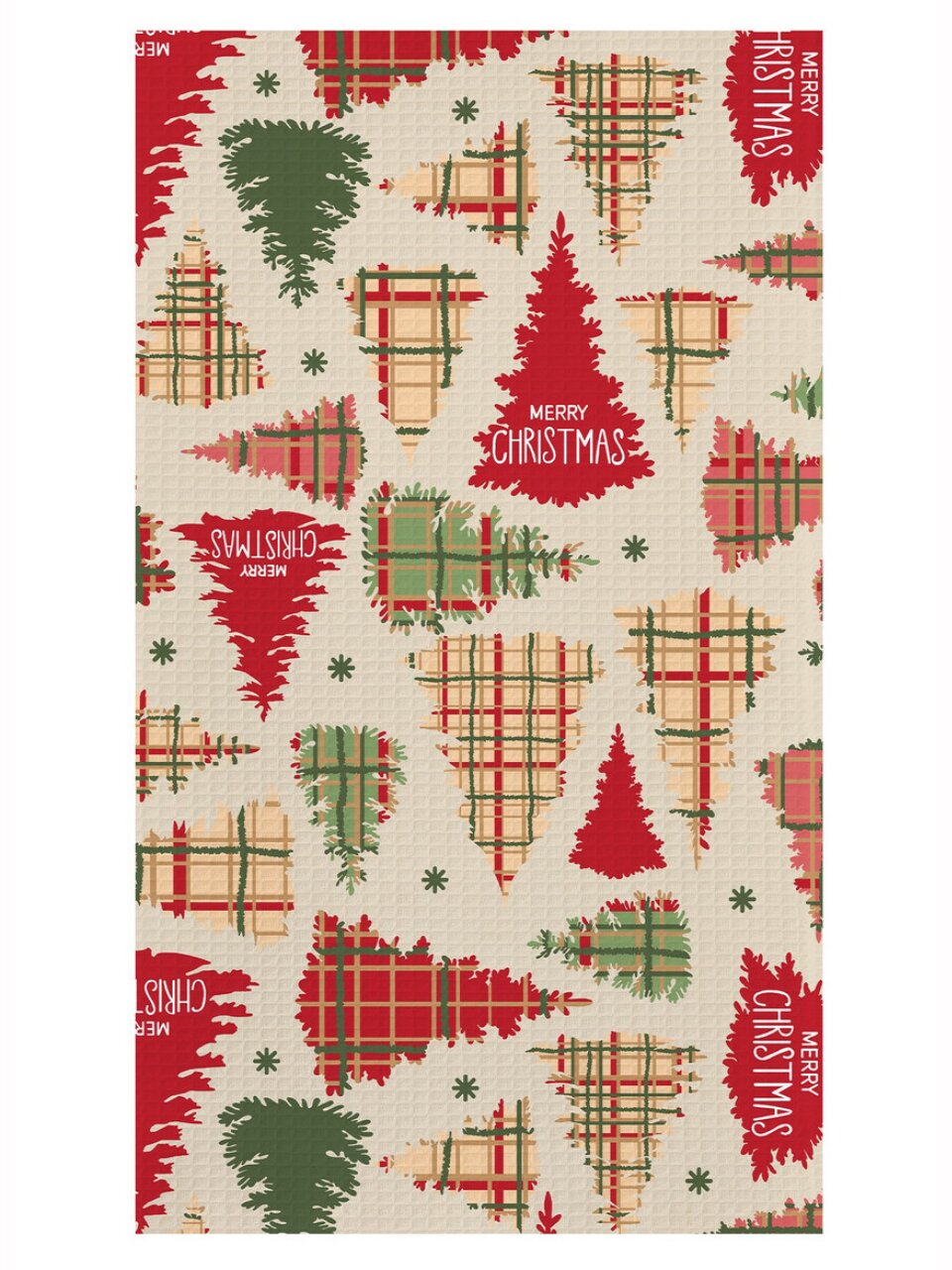 Набор полотенец кухонных 2 шт, 40х70 см, вафельный, 100% хлопок, 170 г/м2, Самойловский текстиль, Merry Christmass, Россия