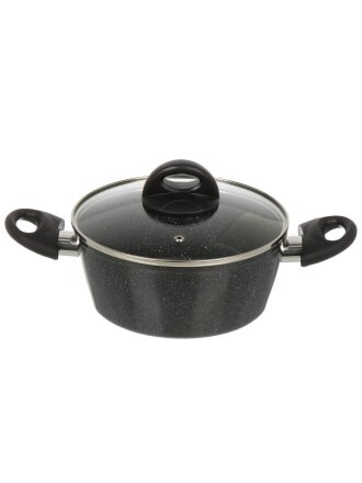 Кастрюля алюминий, антипригарное покрытие, 2.2 л, крышка стекло, круглая, Moulin villa, Titan Urban, TMCS-20-I, индукция