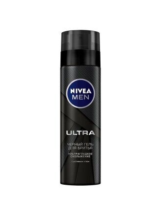 Гель для бритья, Nivea, Ultra, черный гель, 200 мл, 81789