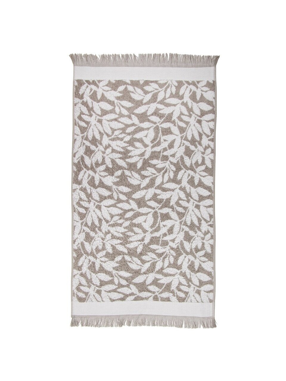 Полотенце банное 50х90 см, 100% хлопок, 450 г/м2, Ветвь, Silvano, серое, Узбекистан