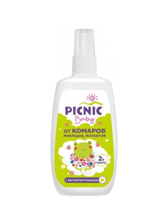 Репеллент от комаров, спрей, для детей, Picnic, Baby, 120 мл, 46 00104 00774 3 К