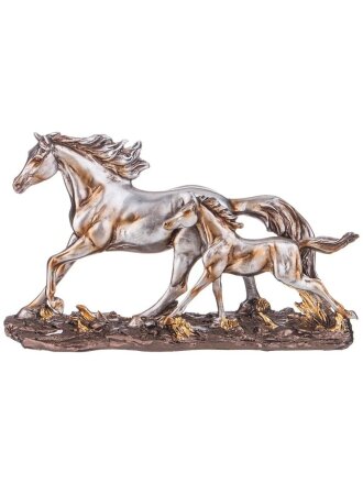 Фигурка декоративная полистоун, Лошади Фьюжн, 27.3х8х16 см, Lefard, 146-1851