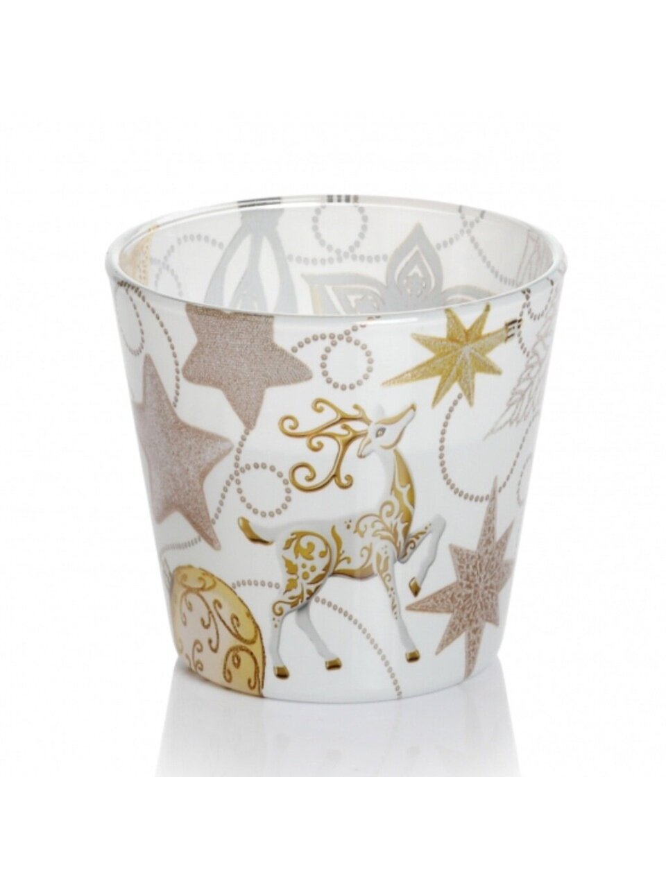 Свеча ароматизированная, 8х9 см, в стакане, Bartek Candles, Гламурное Рождество, 115 гр