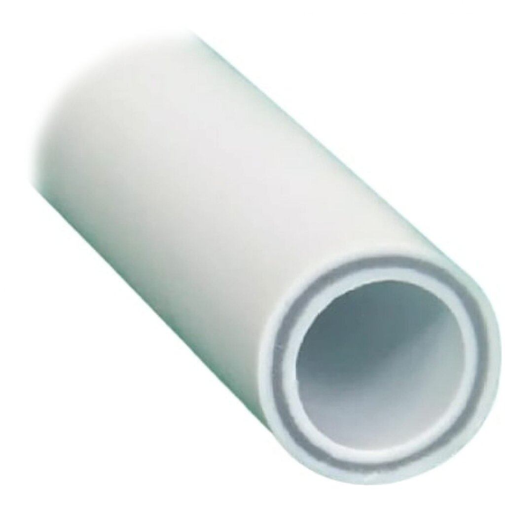 Труба полипропиленовая для отопления, стекловолокно, диаметр 32х5.4х2000 мм, 25 бар, белая, РосТурПласт