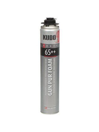 Пена монтажная KUDO, Proff 65++, профессиональная, 65 л, 1 л, летняя, KUPP10S65++