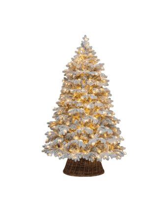 Елка новогодняя напольная, 210 см, Аляска, ель, хвоя литая + ПВХ пленка, со встроенной гирляндой, 149210, ЕлкиТорг