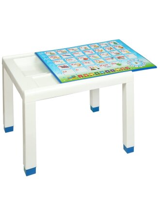 Столик детский пластик, 60х50х49 см, с деколью, голубой/синий, Стандарт Пластик Групп, 160-0057