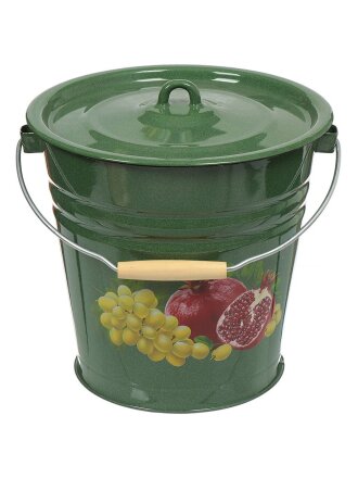 Ведро сталь, эмалированное, 12 л, с крышкой, в ассортименте, хозяйственное, Сибирские товары, С1224/.зП*72/*72/*63/з*59/*105/