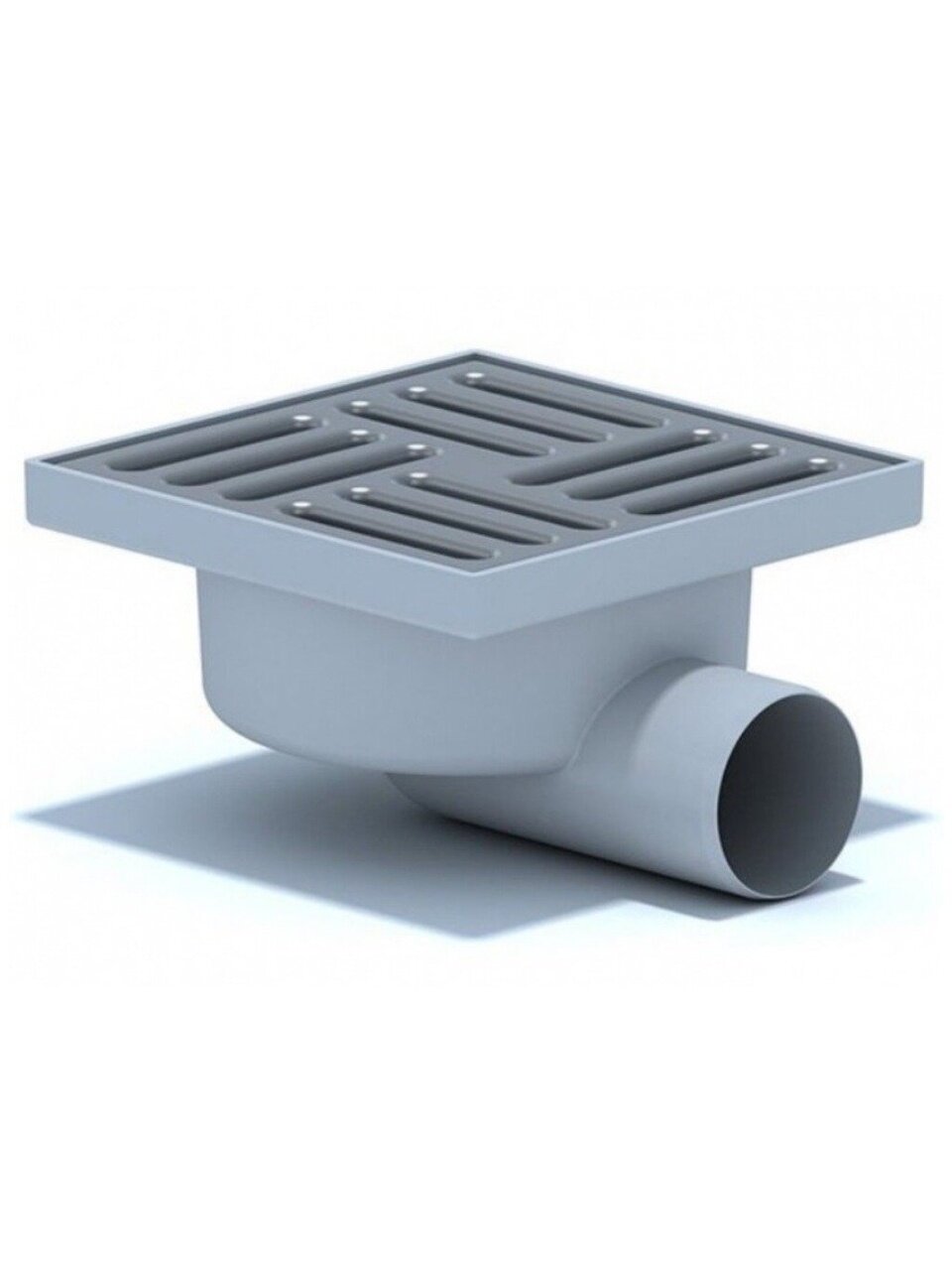 Трап канализационный угловой, 50 мм, 150х150 мм, РосТурПласт, нерегулируемый, пластик, 11401