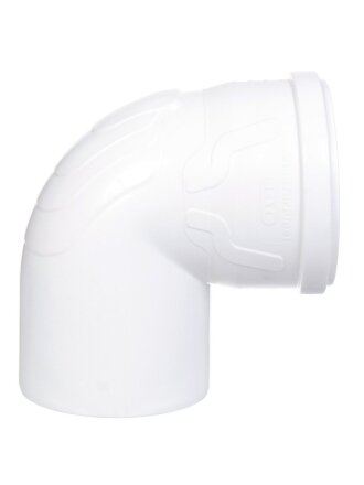 Уголок канализационный 110 мм, 90 °, РосТурПласт, белый, 24419