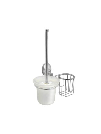 Ерш для туалета Solinne, Modern, подвесной, с корзинкой, металл, пластик, стекло, хром, 2522.013