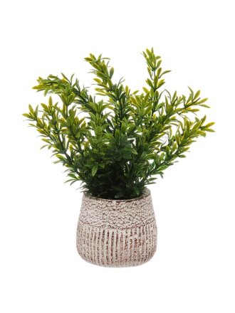 Цветок искусственный декоративный Трава, в кашпо, 25х8 см, A300114