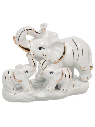 Фигурка декоративная керамика, Слоны, 6х14х11 см, Y6-10656