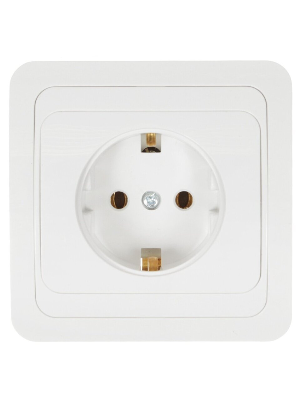 Розетка Евро скрытой установки, 1 гнездо, с заземлением, 16 А, белая, закрытый корпус, TDM Electric, Валдай, SQ1804-0008