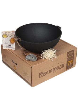 Казан вок чугун, 8 л, Maysternya, T405