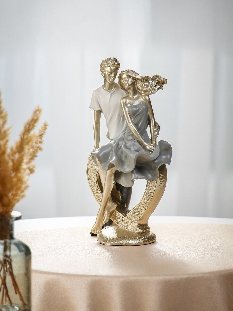 Фигурка декоративная полистоун, Влюбленные, 11.5х7х22.5 см, A020245