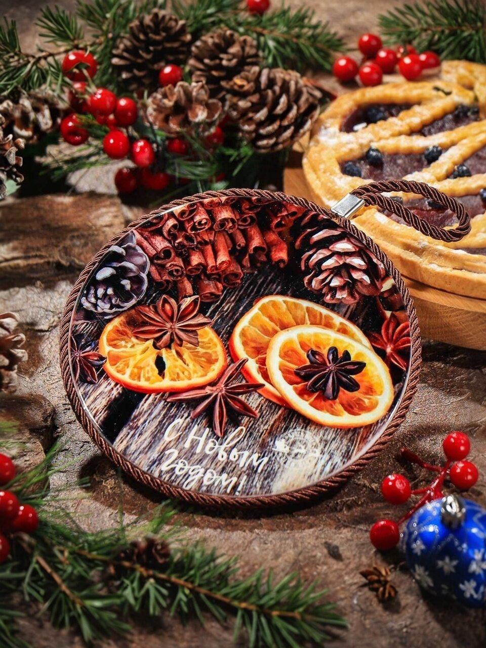 Подставка под горячее, керамика, 16 см, Y4-7363