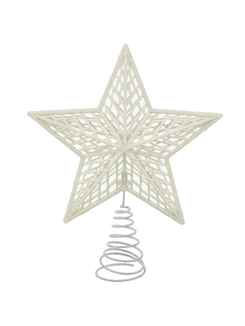 Верхушка на елку Звезда, белая, 20х24 см, Y4-7441