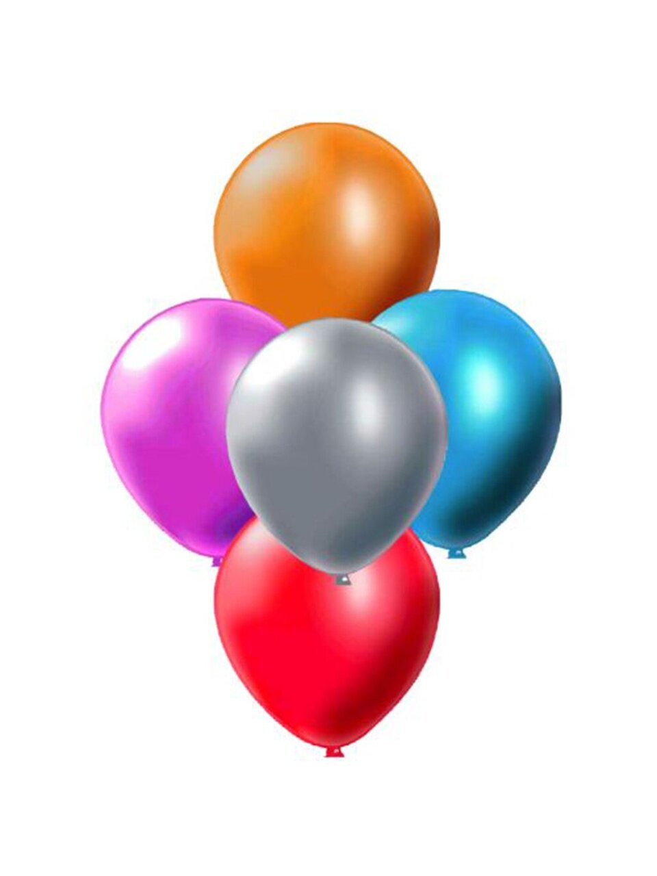 Набор шаров Металлик, 25 см, 10 шт, в ассортименте