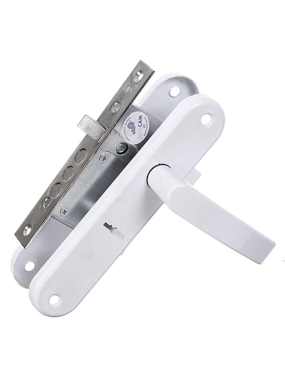 Замок врезной Border, 76803-ЗВ9-8/13, 9178, ручка в комплекте, сувальдный, белый