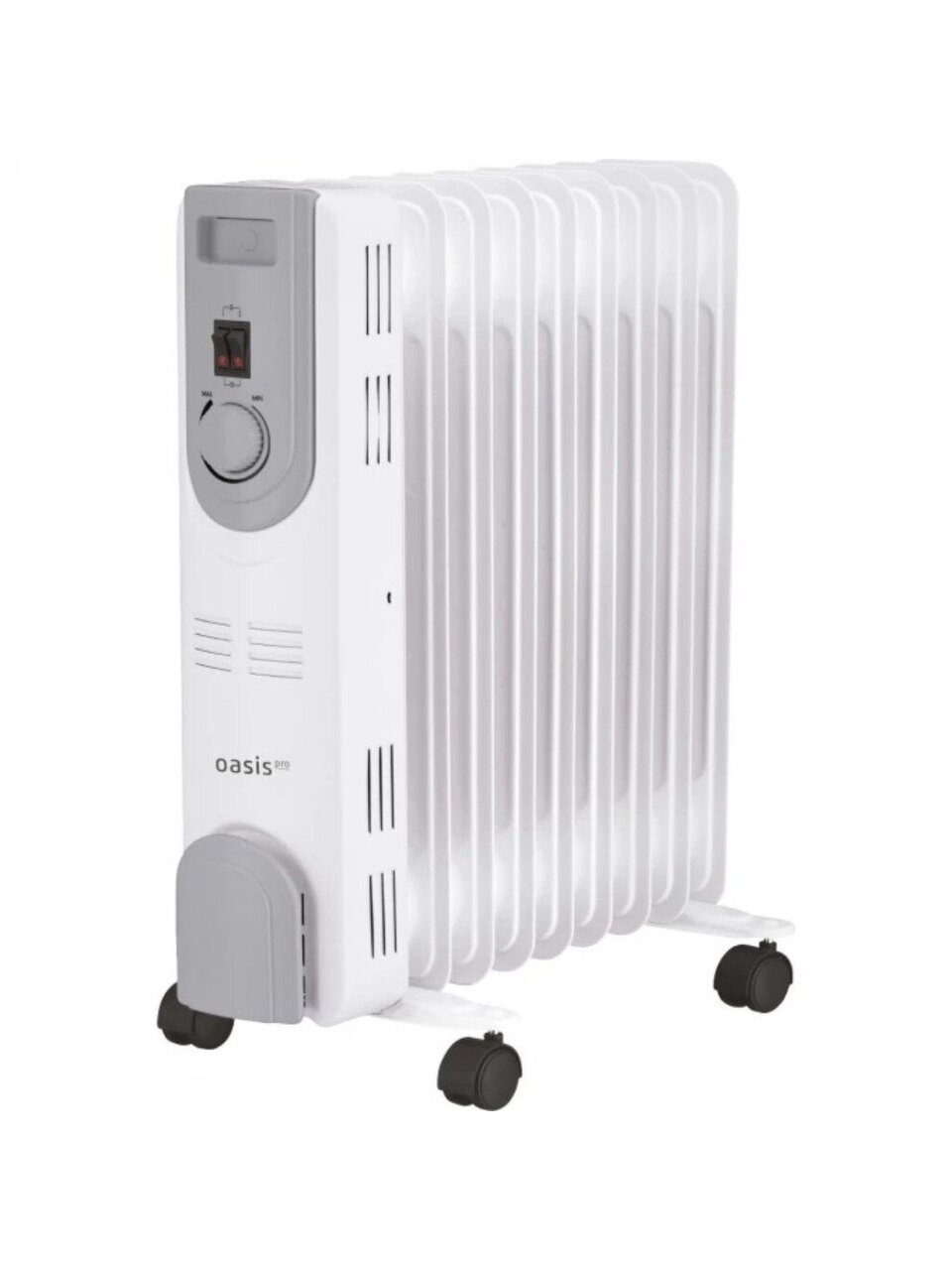 Радиатор масляный Oasis, 9 секций, напольный, 2 кВт, 20 м2, OS-20